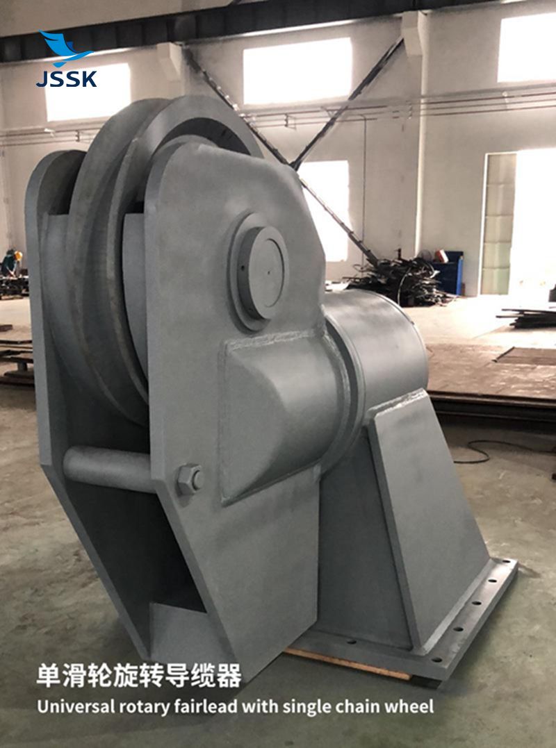 雙滑輪360°旋轉(zhuǎn)導(dǎo)纜器帶四滾柱